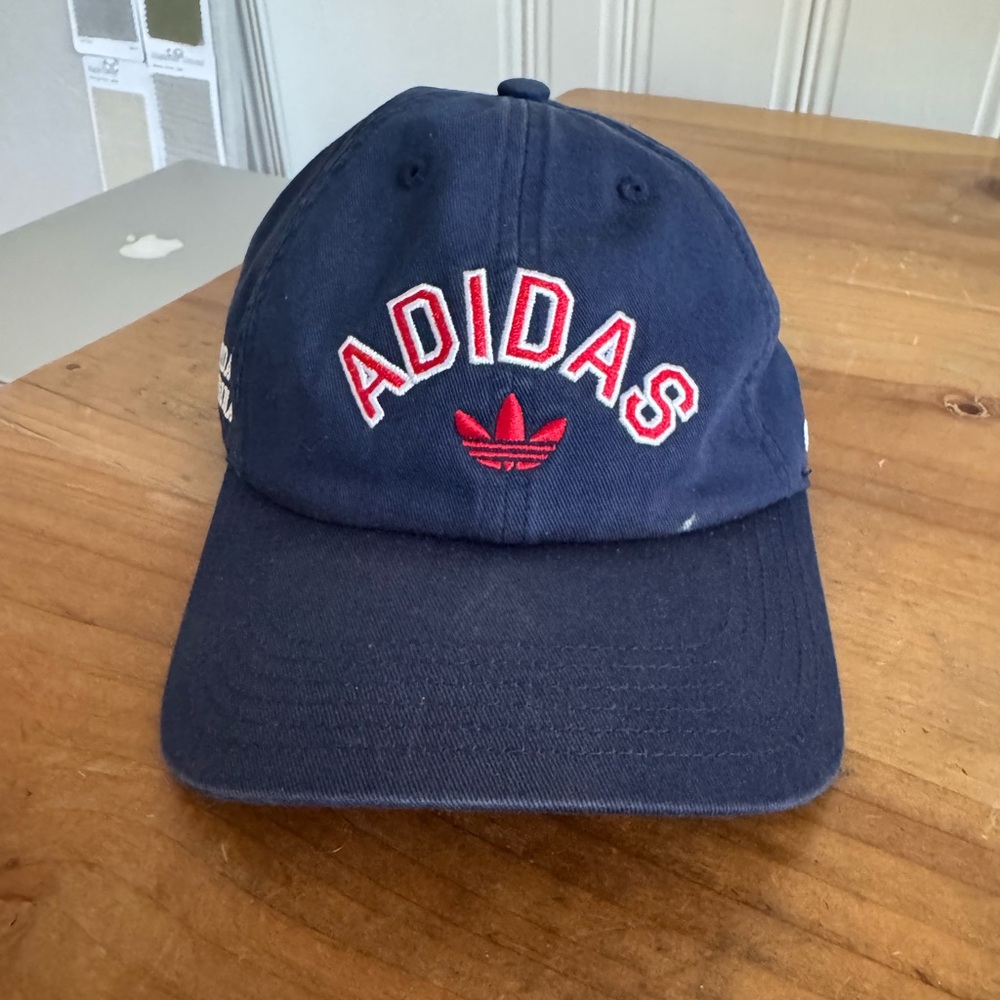 Adidas Men’s Dark Blue and Red Cap